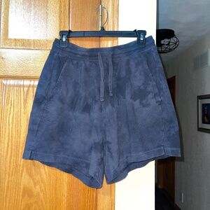 Old Navy Knit Black Tie Dye Shorts Pull On Drawstring Waist sz M
